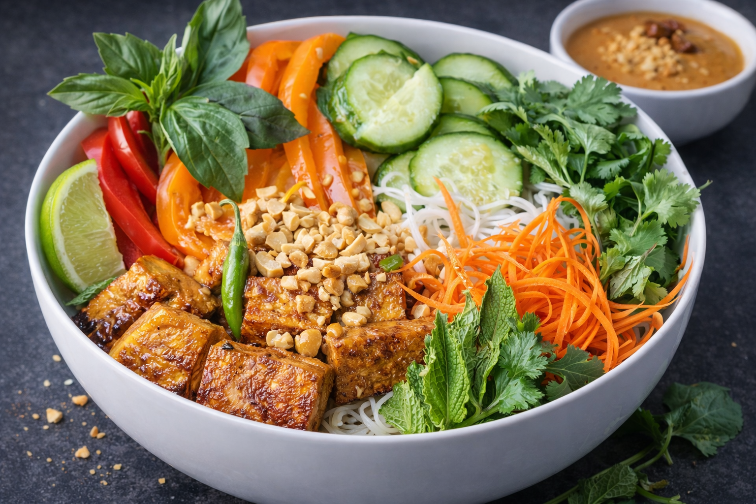 Vermicelli with Grilled Tofu