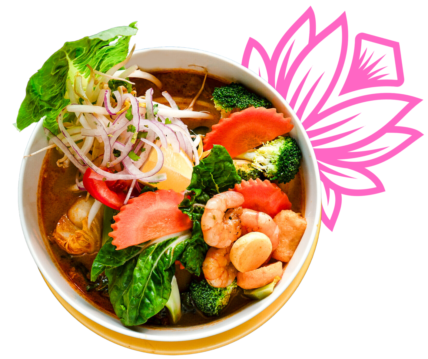 Spicy seafood pho