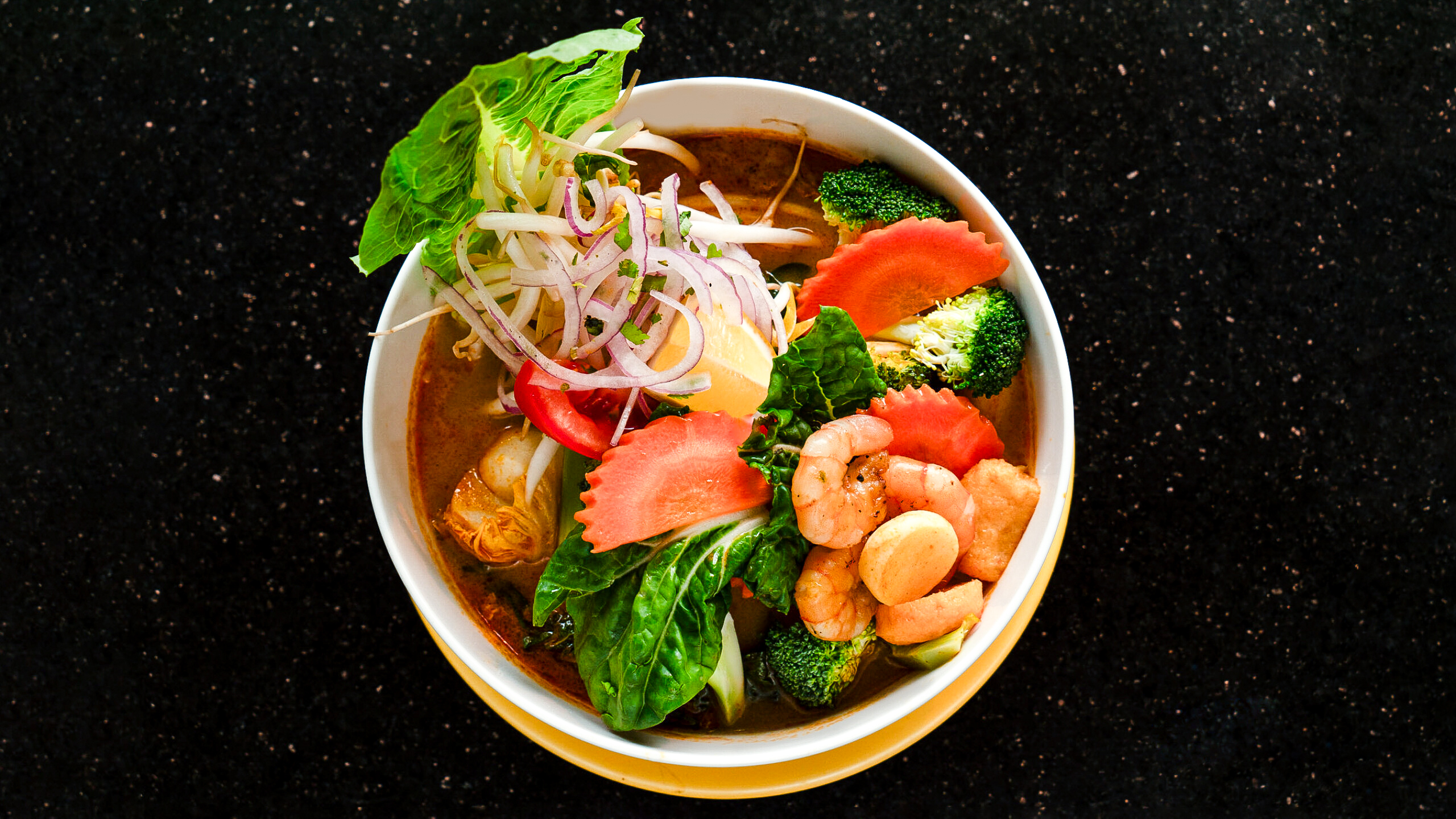 Seafood Pho in Tom Yum Goong Soup