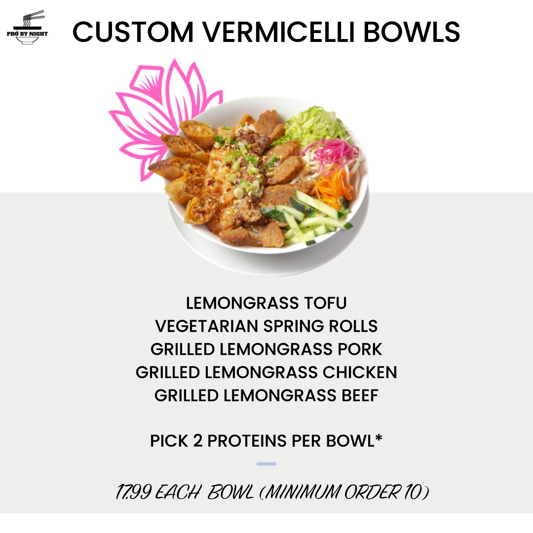 custom vermicelli bowls