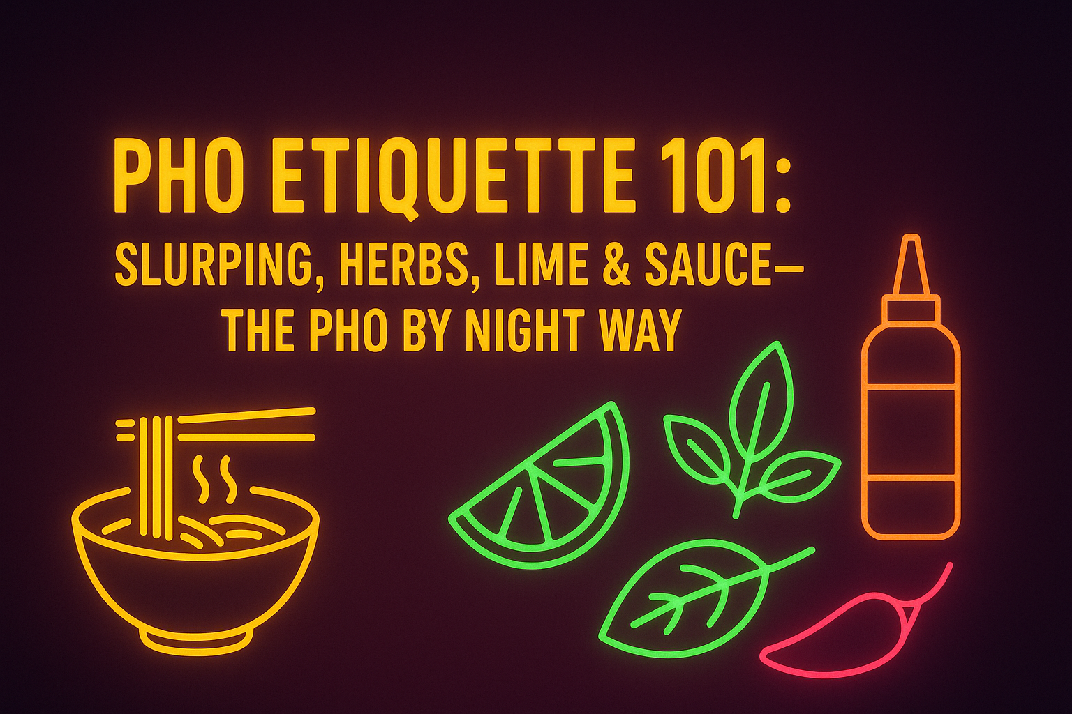 Pho Etiquette 101: Slurping, Herbs, Lime & Sauce