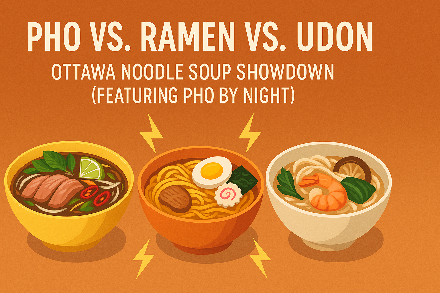 Pho vs. Ramen vs. Udon