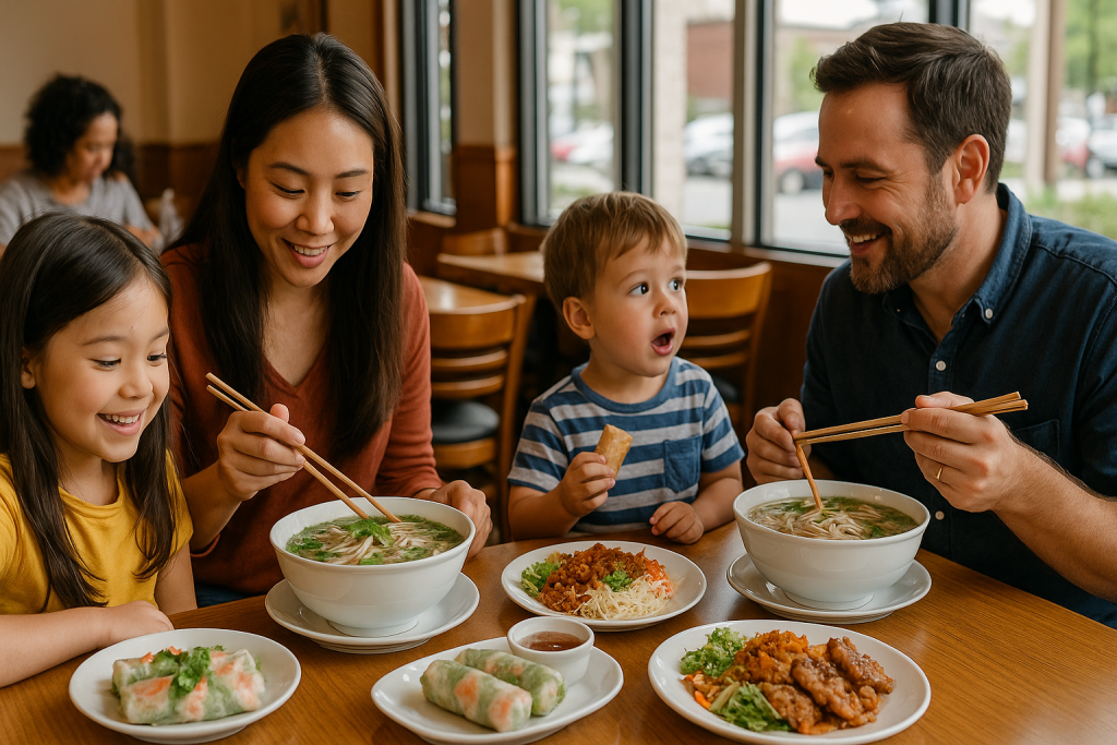 Family Dining at Vietnamese Restaurant in Ottawa