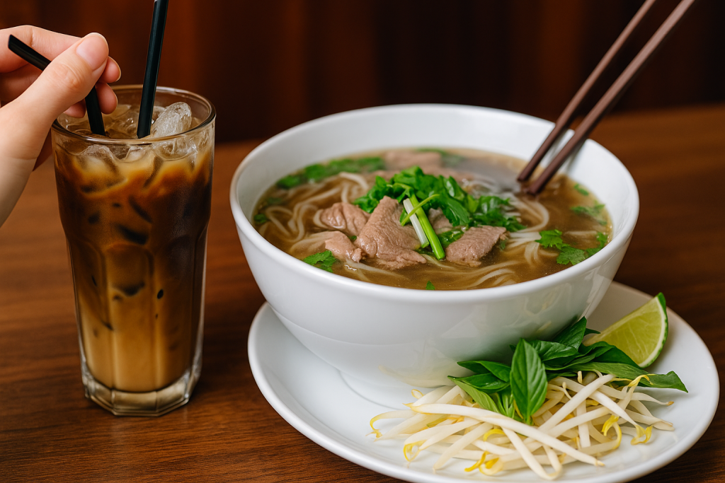 Vietnamese Iced Coffee and Pho Pairing Scene