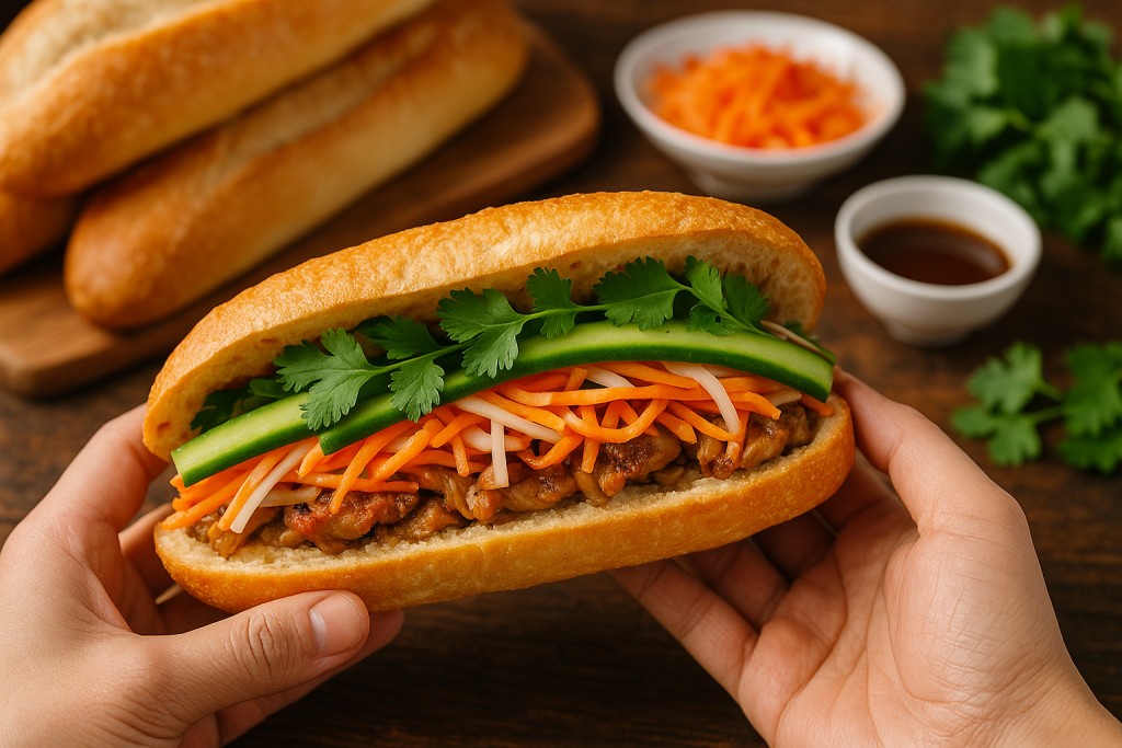 ByWard Market Halal-Friendly Bánh Mì – Crispy Chicken and Fresh Veggies