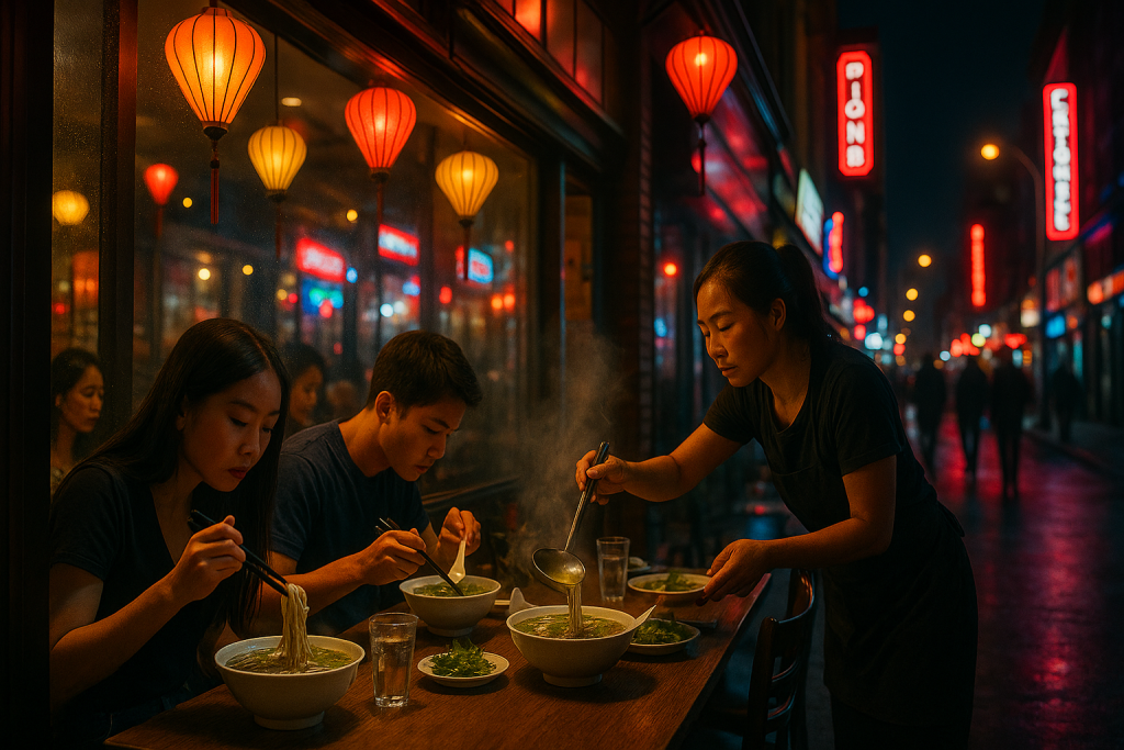 A Taste of Vietnam on Dalhousie Street – Nighttime Pho Dining Scene