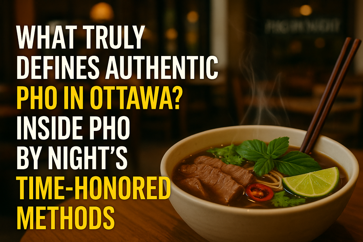 Authentic Pho Preparation in Ottawa – Traditional Methods at Pho By Night